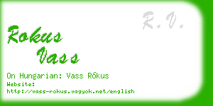 rokus vass business card